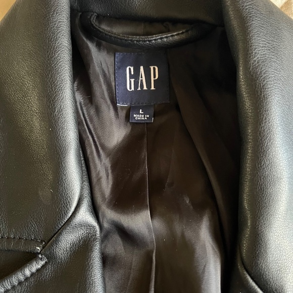 Gap faux leather moto jacket L - Picture 2 of 3